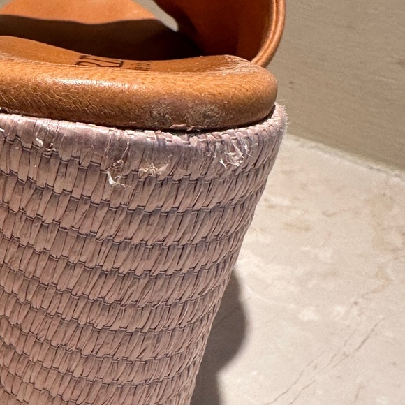 Cordani Made in Italy Leather slides platform shoes sandals curio brown color 38 - Picture 6 of 10